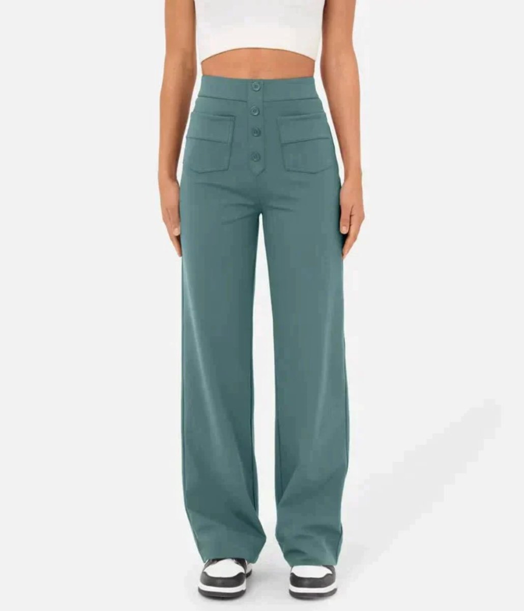 Lido Laguna - High Waisted Elastic Pants - Lunara London